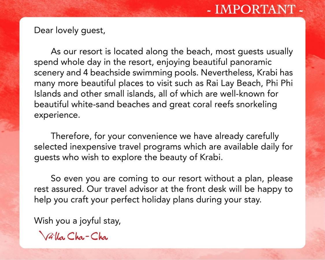 Villa Cha-Cha Krabi Beachfront Resort Aunammau Kültér fotó